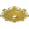Ekena Millwork Orleans Ceiling Medallion (Fits Canopies up to 8 1/4"), 38 3/8"OD x 6 5/8"ID x 2 7/8"P, Rich Gold CM38OLRGS - alternate 4